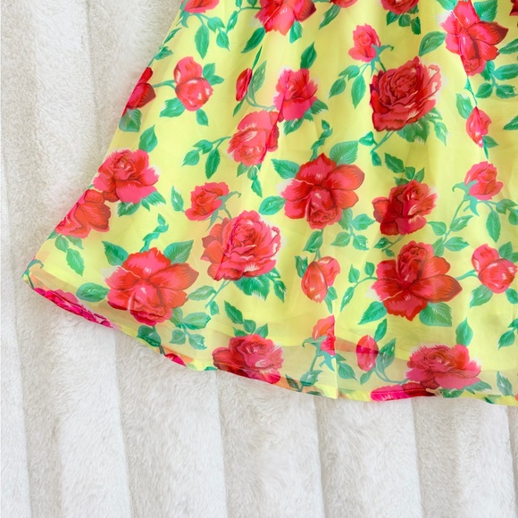 Betsey Johnson Yellow Floral Mini Dress NWT - Picture 4 of 9